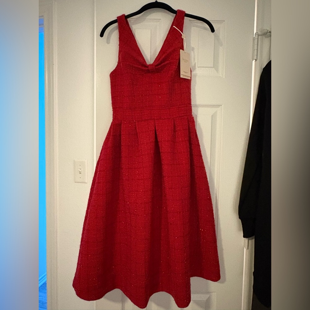 Elegant Red Midi Dress